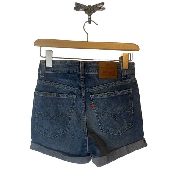 Levi's Orange Tab Blue Jean Rolled Hem Shorts Women's Size 24 - Picture 2 of 9